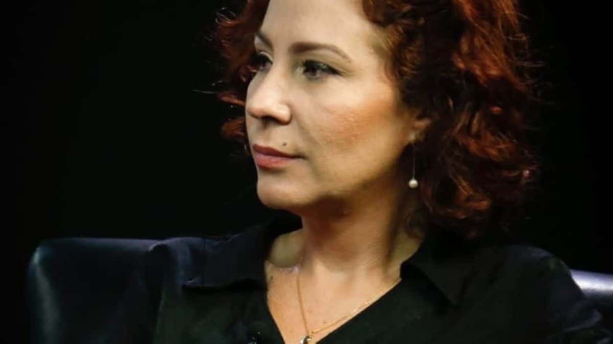 Dep. Carla Zambelli participa do Poder Reage com Gabriel Buss, no estúdio do Poder360. | Sérgio Lima/Poder360 07.jul.2022