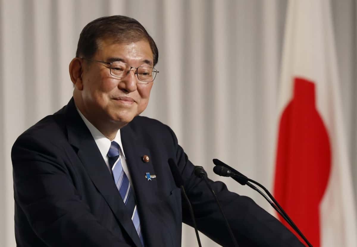 Tokyo (Japan), 27/09/2024.- Newly elected leader of Japan's ruling party, the Liberal Democratic Party (LDP) Shigeru Ishiba holds a press conference after the LDP leadership election, in Tokyo, Japan 27 September 2024. Ishiba won the Liberal Democratic Party (LDP) leadership election on 27 September, and is expected to become the next prime minister due to the LDP's majority in the National Diet. (Japón, Tokio) EFE/EPA/KIM KYUNG-HOON / POOL