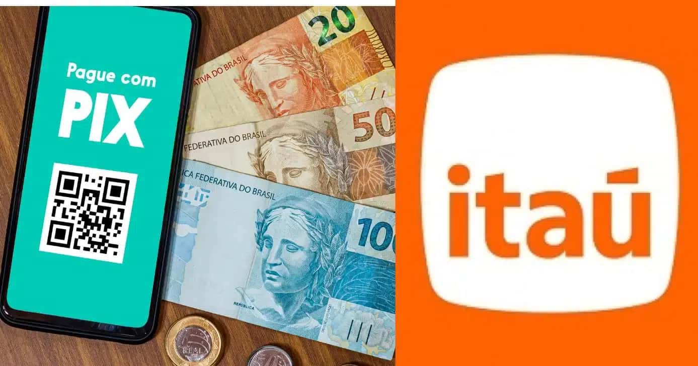Ilustracao-PIX-e-logo-Itau