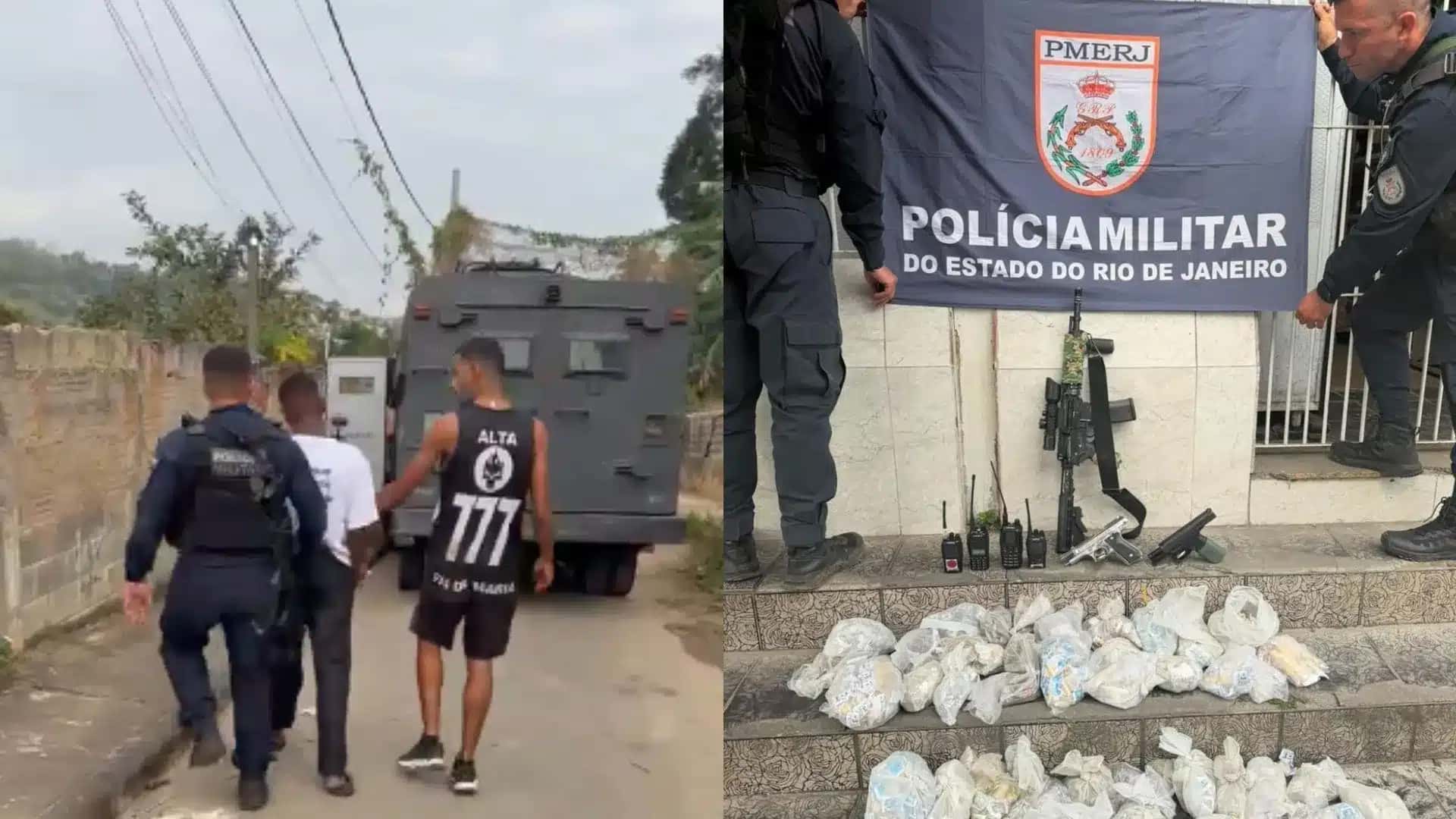 Policiais militares realizam operação no Complexo do Chapadão, na Zona Norte do Rio, na manhã desta sexta-feira (31). A ação terminou com quatro suspeitos presos, apreensão de armas e drogas e segue em andamento.