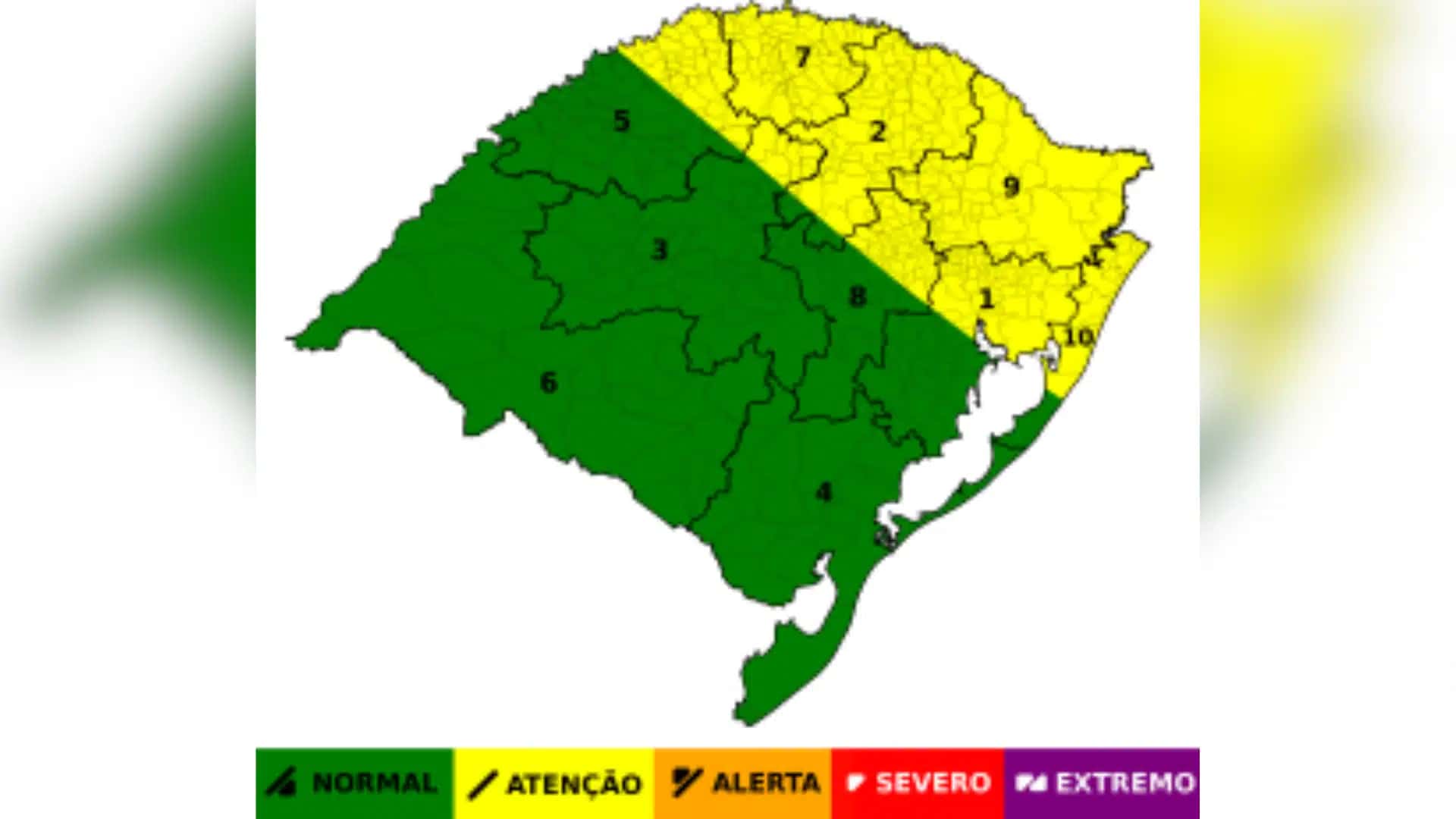 Previsão de chuvas para esta quarta (29 no Rio Grande do Sul)