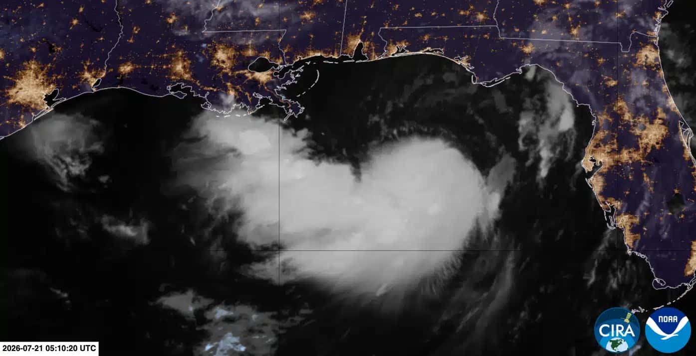 Tempestade Bertha na Costa do Golfo