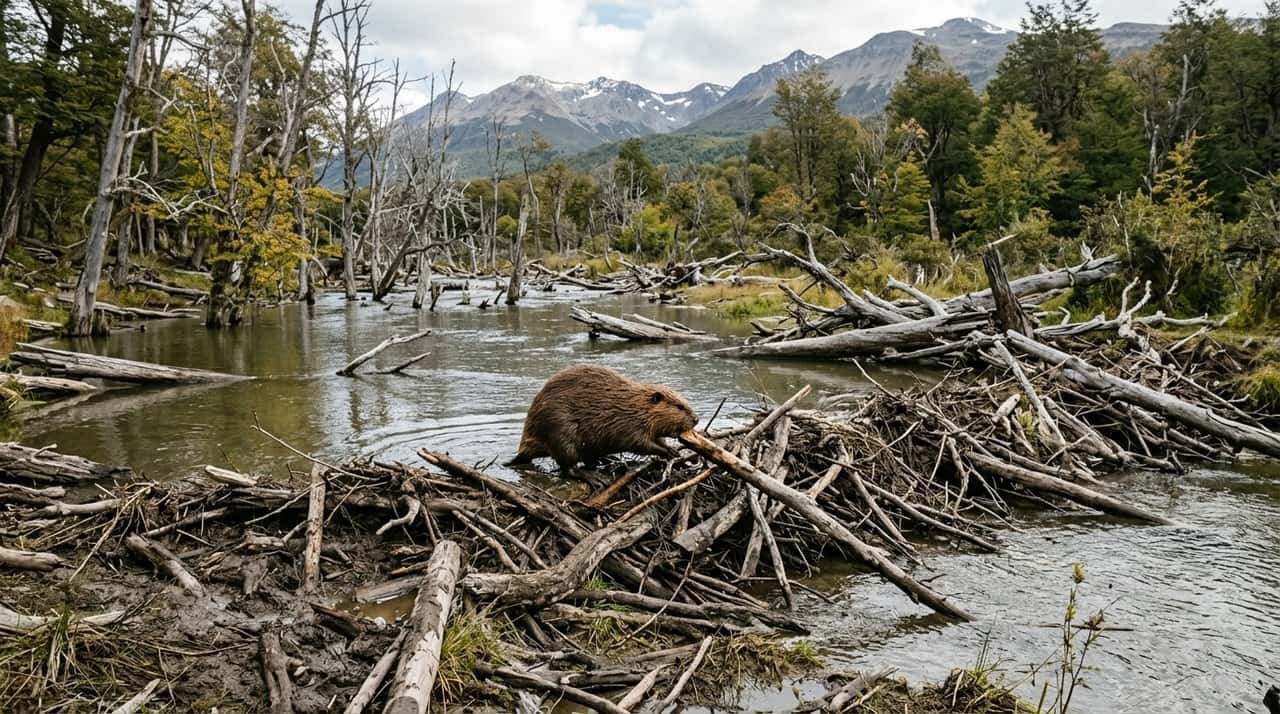 Os castores encontraram um ambiente com poucos obstáculos à reprodução e passaram a ocupar rios e riachos dos lados argentino e chileno do arquipélago.