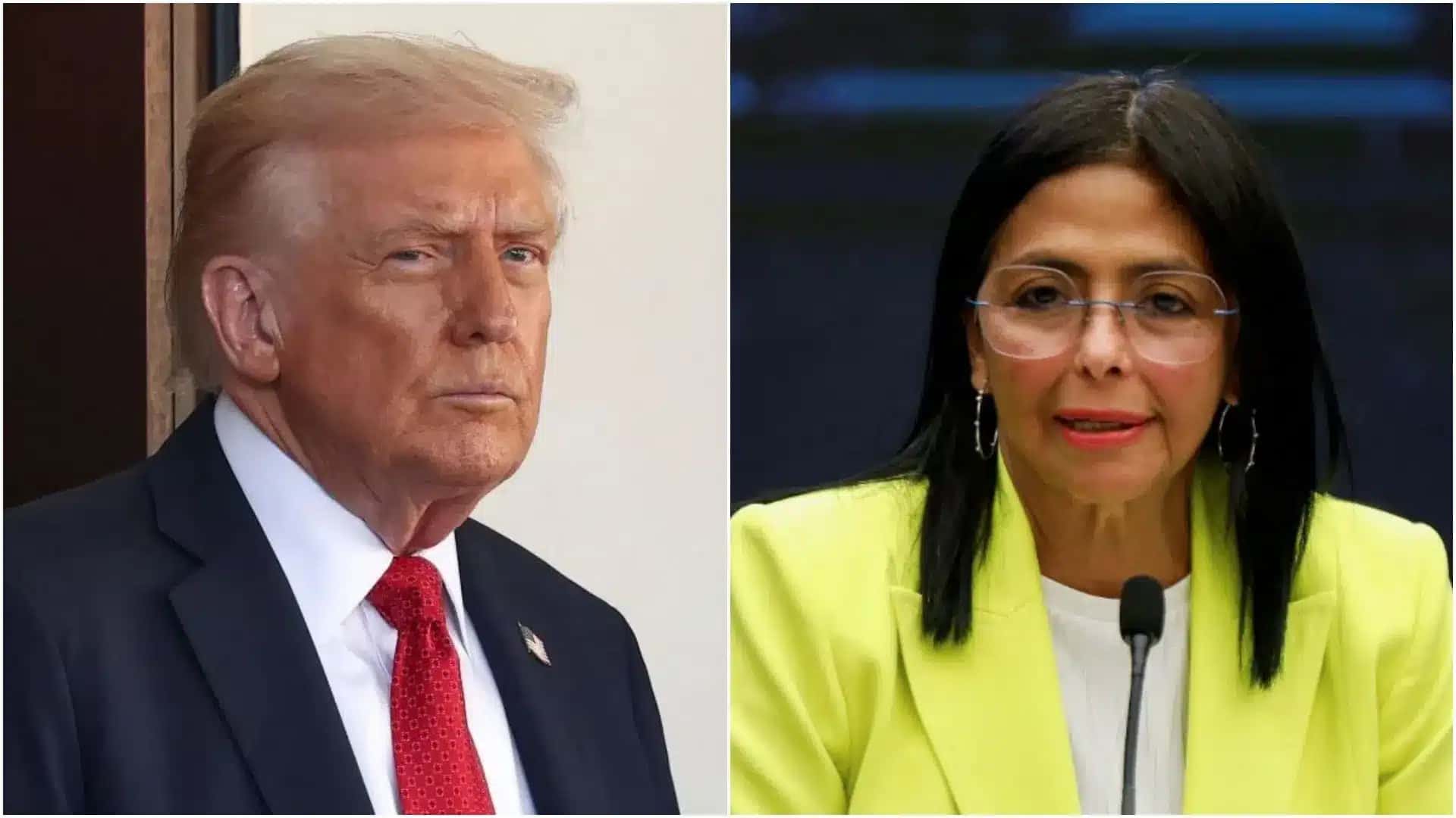 Donald Trump e Delcy Rodríguez