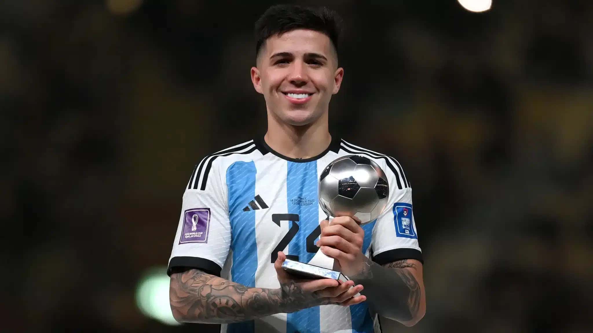 Enzo Fernández, da Argentina, foi escolhido como jogador revelação da Copa do Mundo 2022