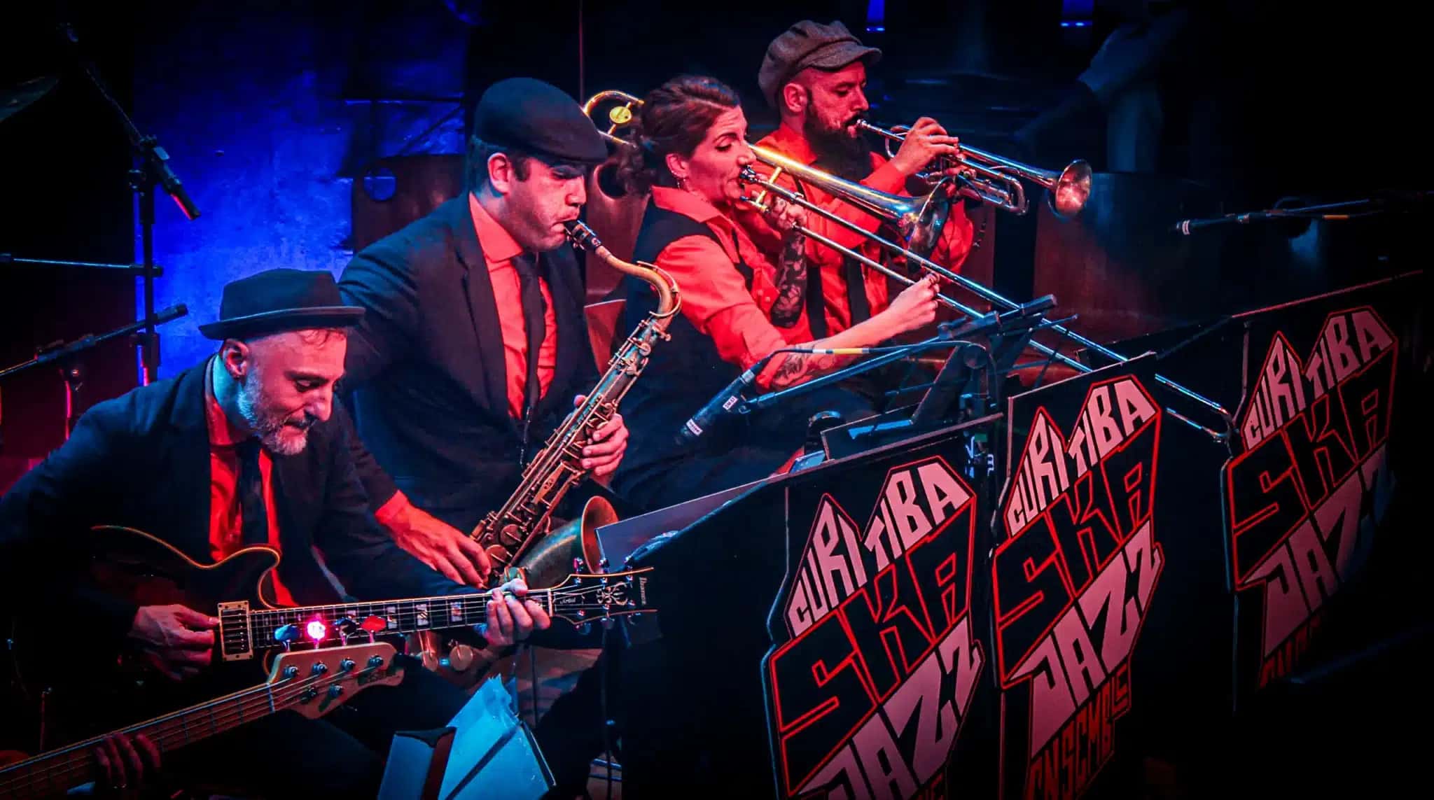 Curitiba Ska Jazz Ensemble no palco do Teatro Paiol, em 2026