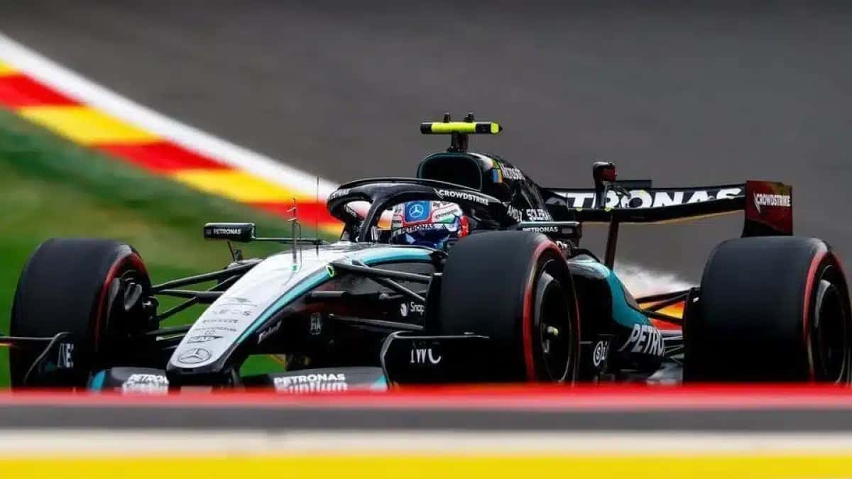 Kimi Antonelli, líder do campeonato de pilotos, no GP da Bélgica
