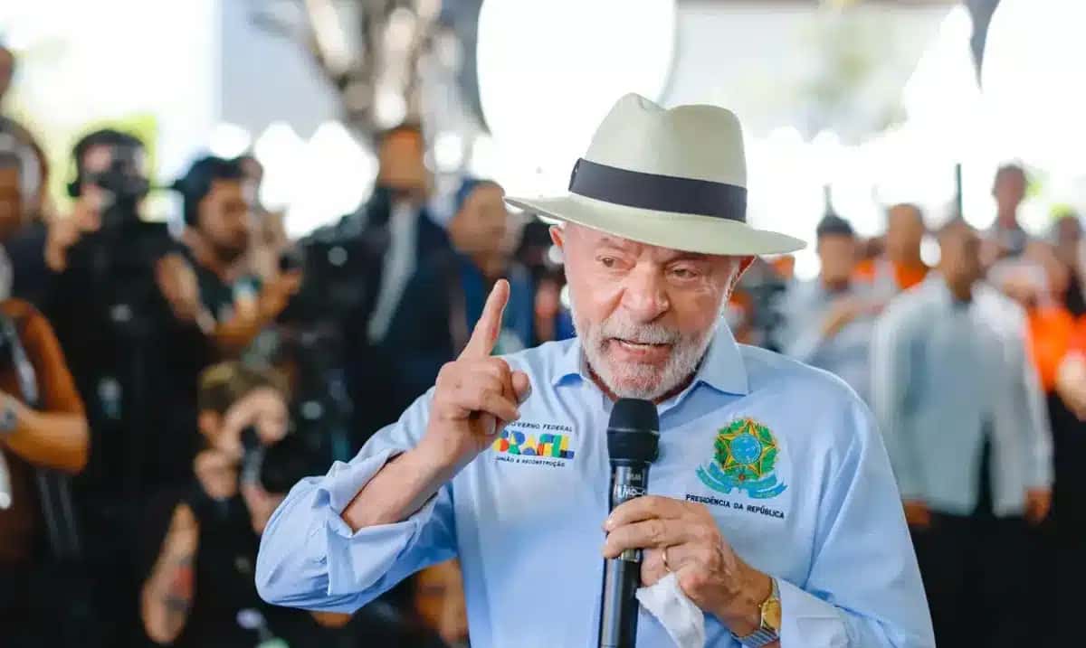 Presidente da República, Luiz Inácio Lula da Silva, durante anúncio de Investimentos da Petrobras em Pedra Branca, Laranjeiras (SE)