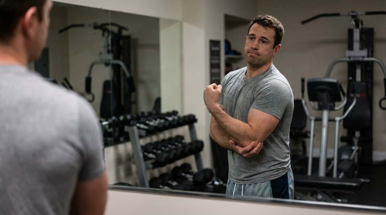 Uma aparência menos cheia nem sempre significa que houve perda real de fibras musculares.