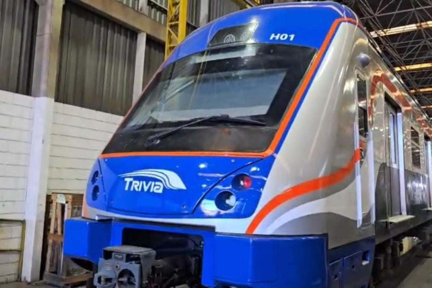 Primeiro trem da Trivia Trens com sua nova identidade visual (Divulgação TIC Trivia Trens)