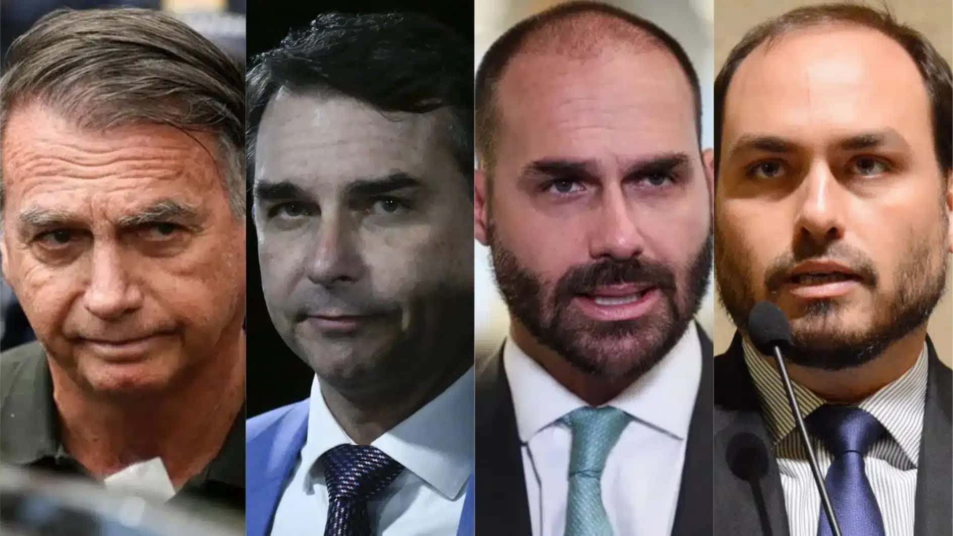 Jair Bolsonaro, Flávio Bolsonaro, Eduardo Bolsonaro e Carlos Bolsonaro