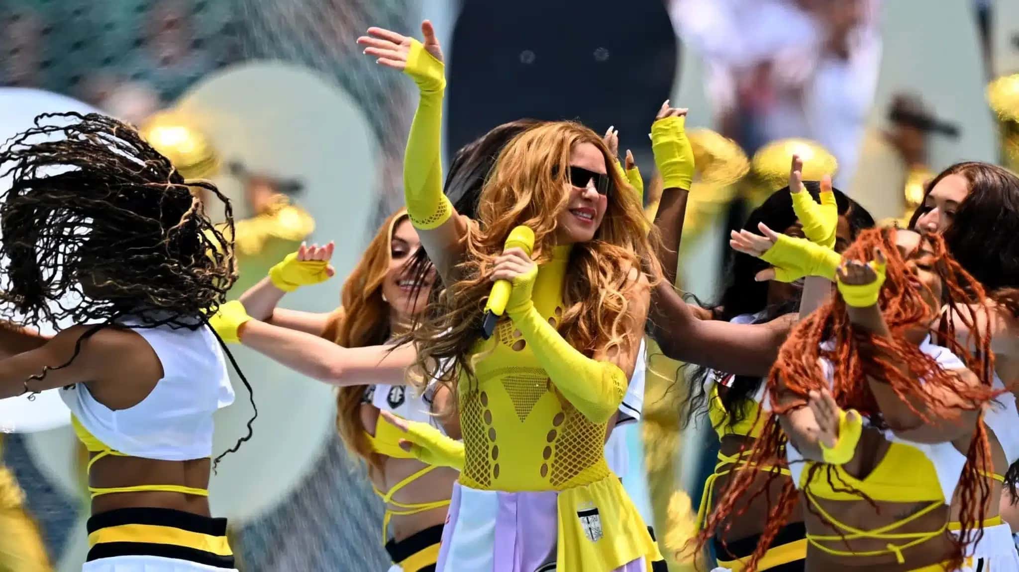 Shakira durante a abertura da Copa do Mundo 2026