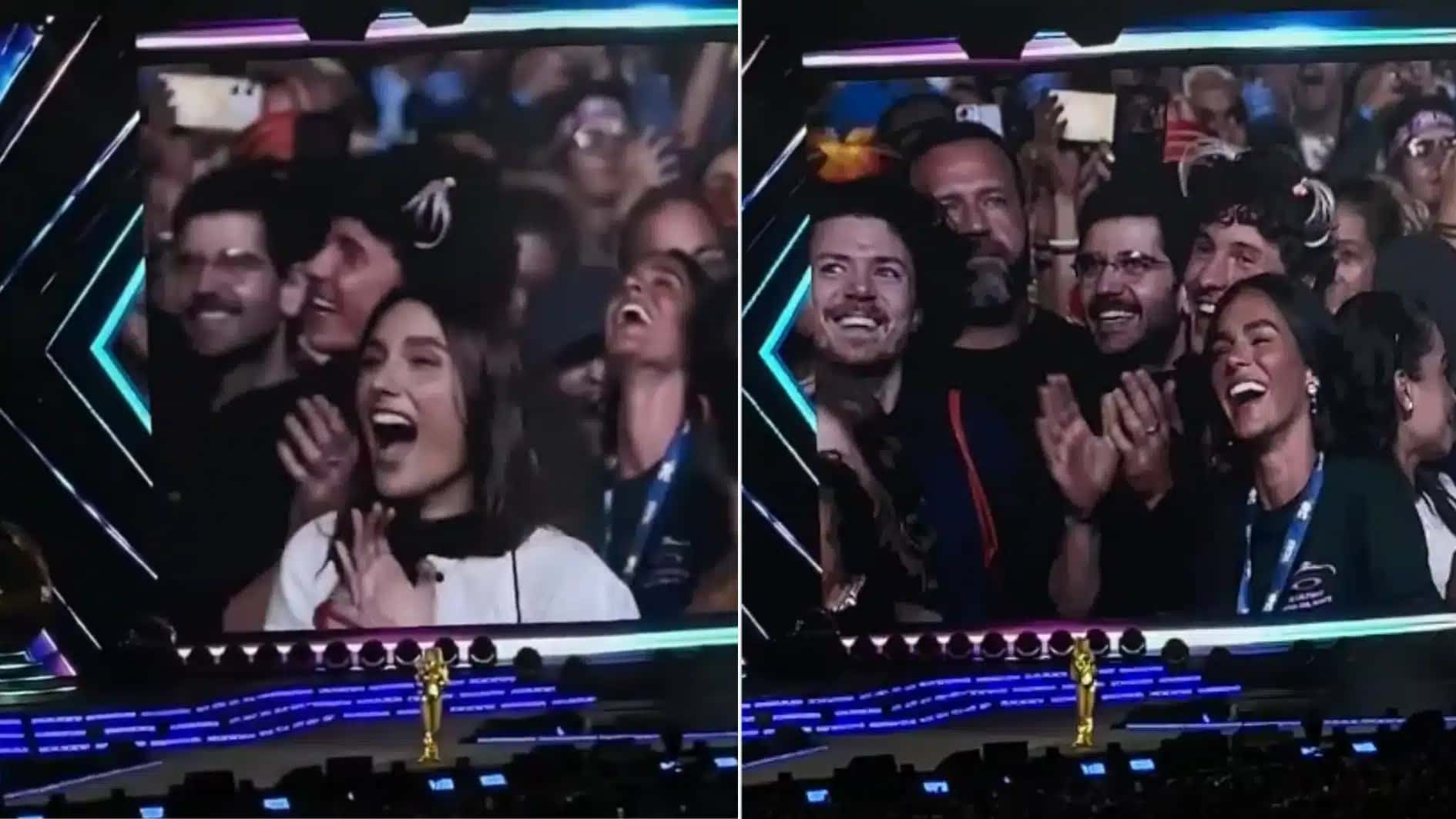 Shawn Mendes, Bruna Marquezine, Sasha Meneghel e João Lucas no show da Xuxa