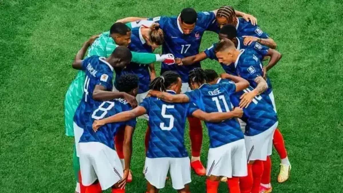 Time da França em ação na Copa do Mundo