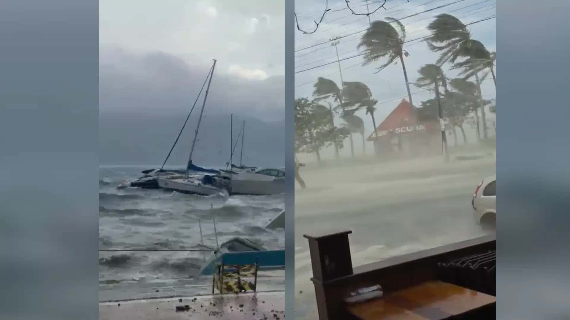Ventania se intensifica em Ubatuba e em Caraguatatuba, no litoral paulista