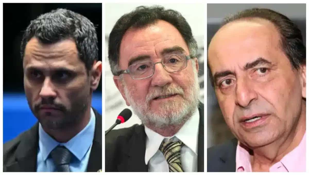 Os candidatos Cleitinho, Paturs Anananias e Alexandre Kalil.