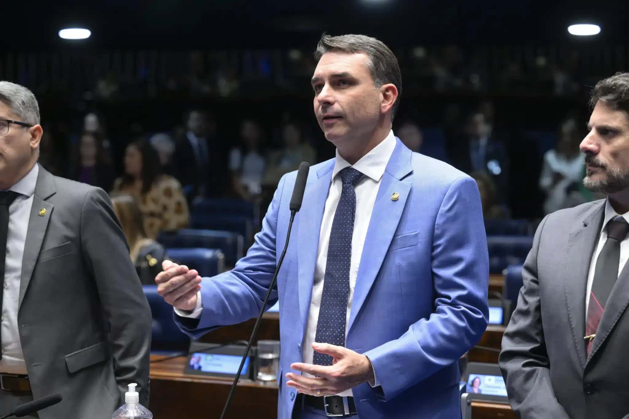 O senador e pré-candidato à Presidência da República pelo PL, Flávio Bolsonaro