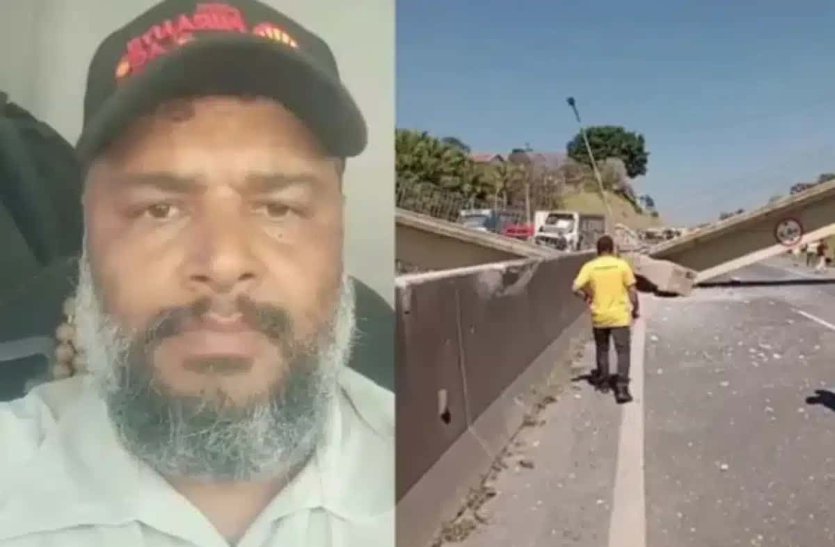 Lúcio Alves, motorista de caminhão que escapou do grave acidente