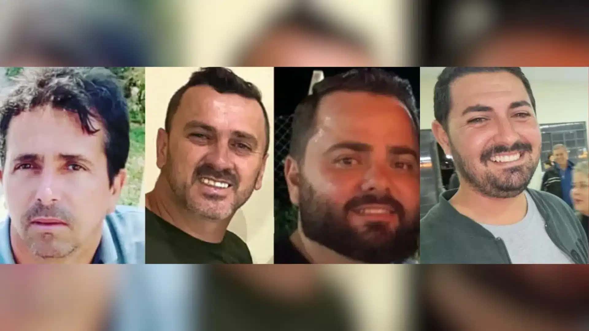 Robishley Hirnani de Oliveira, Rafael Juliano Marascalchi, Diego Henrique Afonso e Alencar Gonçalves de Souza, corpos foram localizados após 44 dias depsaparecidos