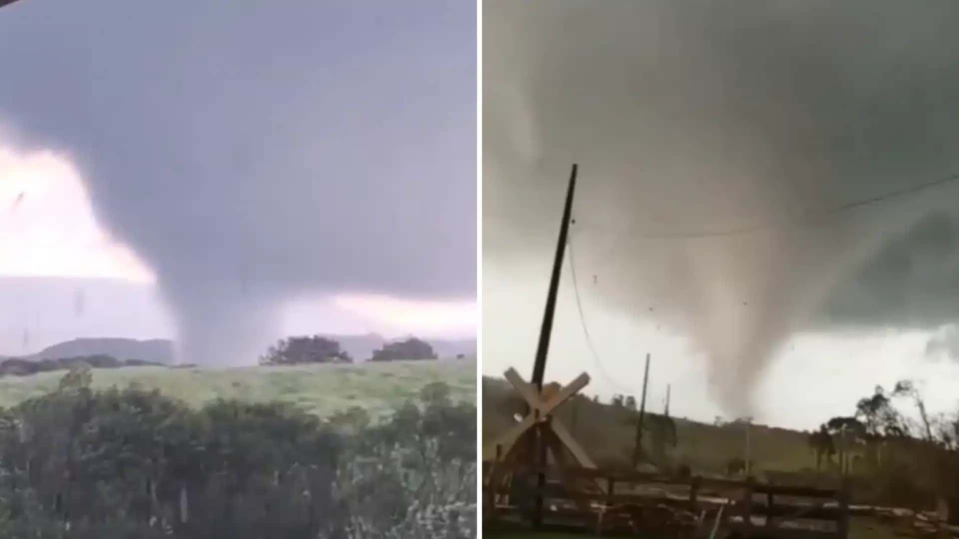 Vídeos mostram a dimensão do fenômeno que causou pânico nos moradores do local