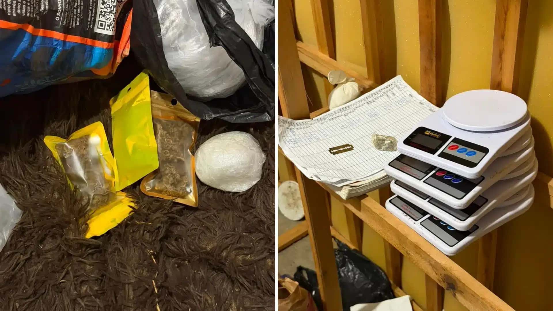 Produtos foram encontrados dentro de um imóvel abandonado.