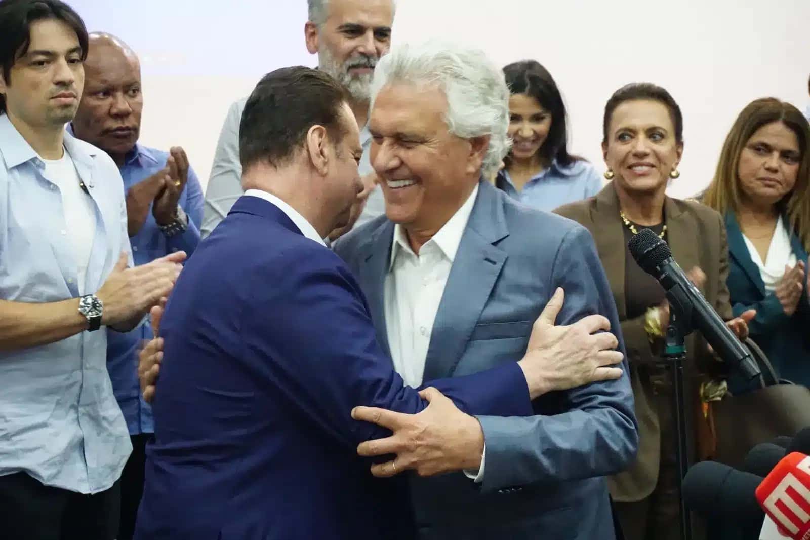Ronaldo Caiado e o presidente nacional do PSD, Gilberto Kassab