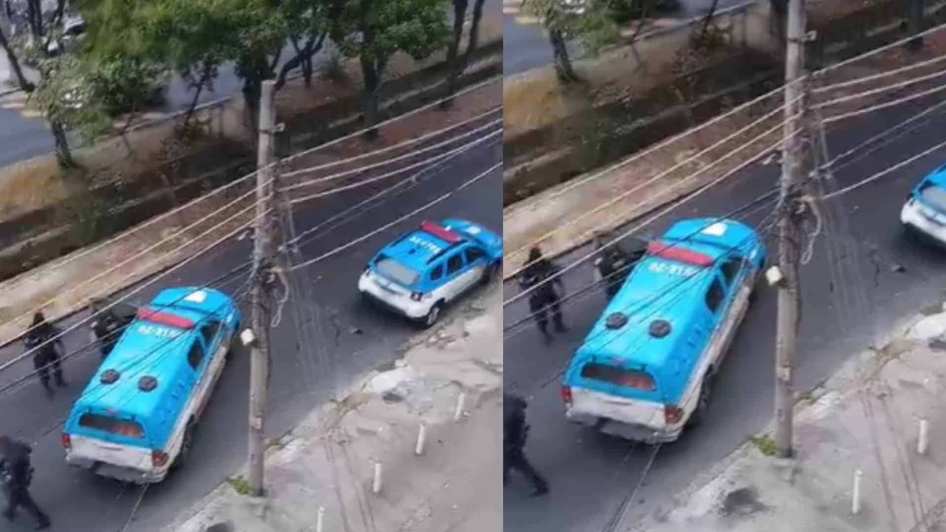 Tiroteio foi registrado durante um confronto entre policiais militares e homens armados na região da Comunidade do Trem, em Vicente de Carvalho, na Zona Norte do Rio.