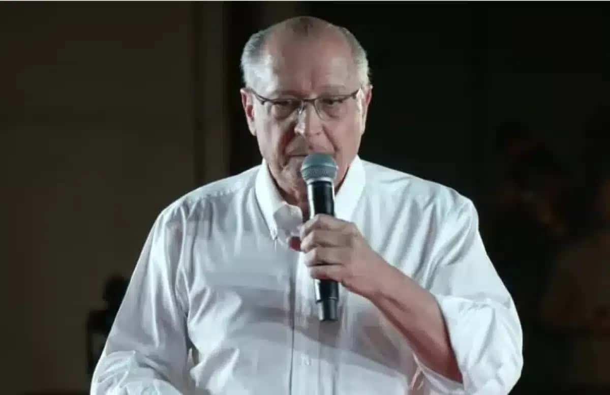 Vice-presidente, Geraldo Alckmin (PSB), durante convenção