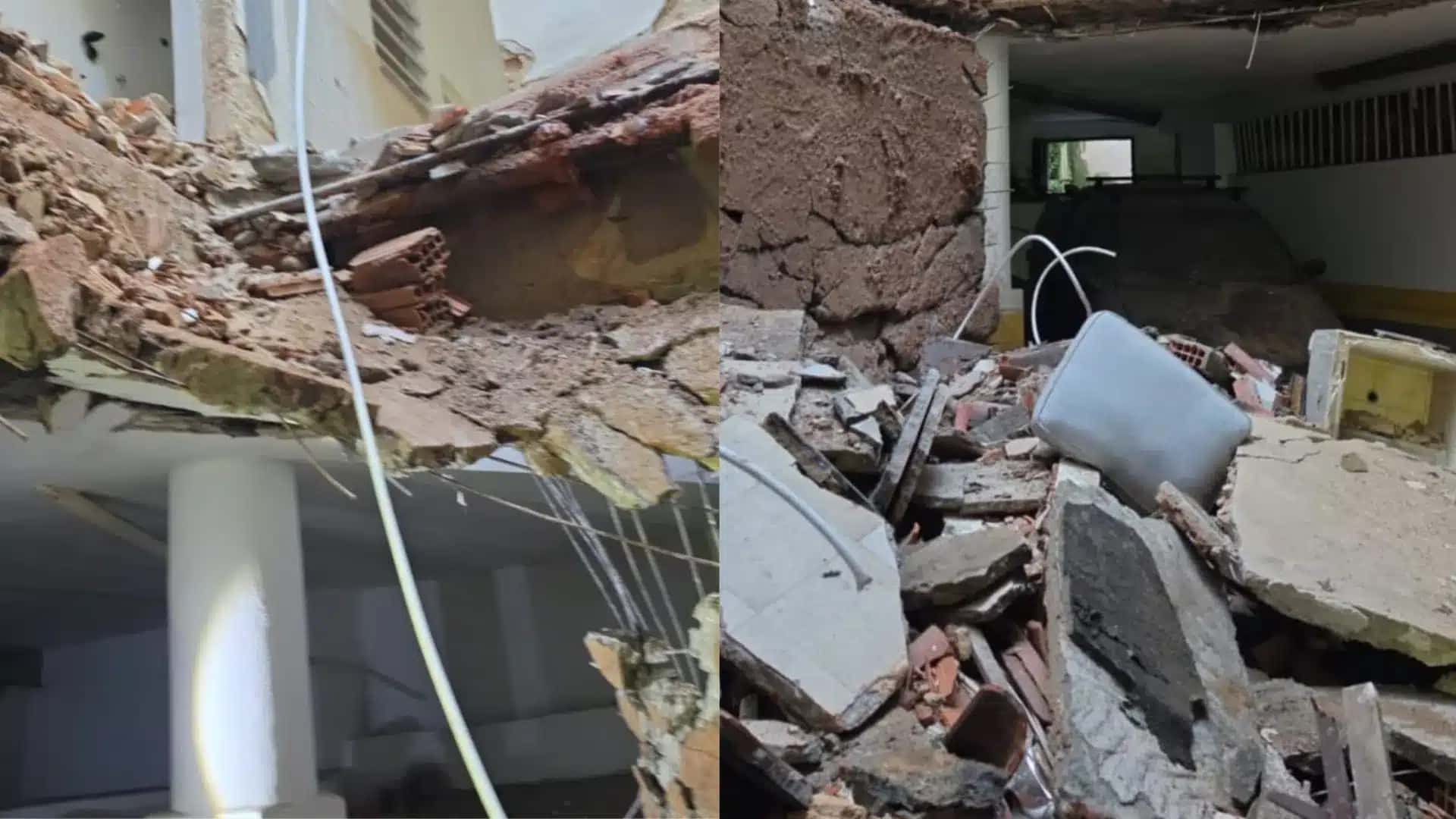 Explosão afetou a estrutura da garagem, no subsolo, e dois apartamentos do segundo andar do prédio