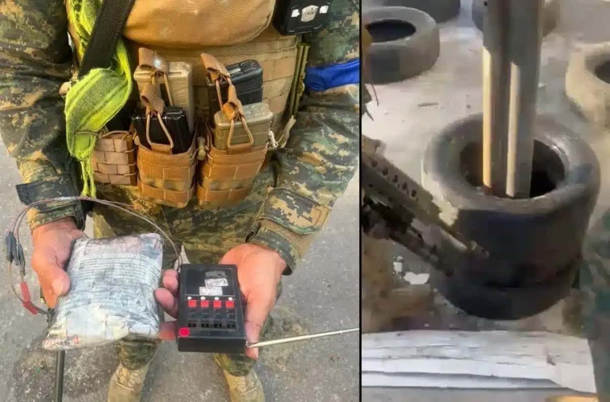 Explosivos encontrados pela polícia do RJ