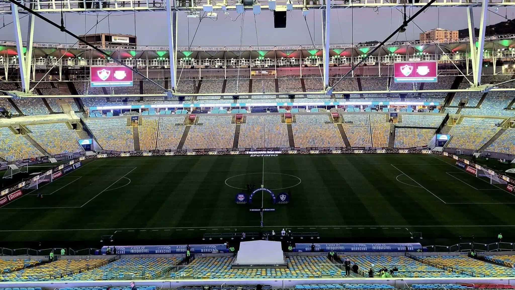 Maracanã antes do confronto entre Fluminense e Red Bull Bragantino, pela 19ª rodada do Brasileirão