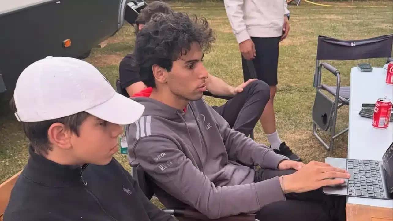 Francisco Rocha e Gabriel Bortoleto, piloto da Audi na Fórmula 1