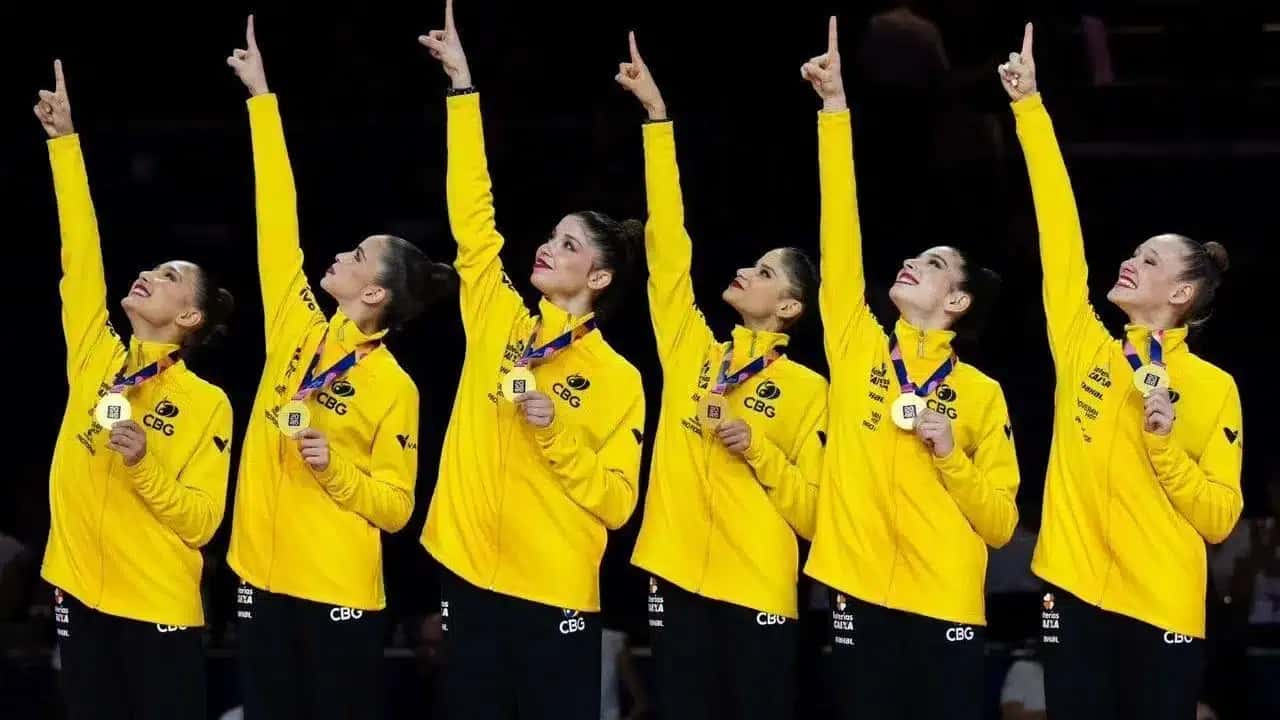 Brasil faz história e leva ouro no Mundial de ginástica rítmica com a maior nota de 2026