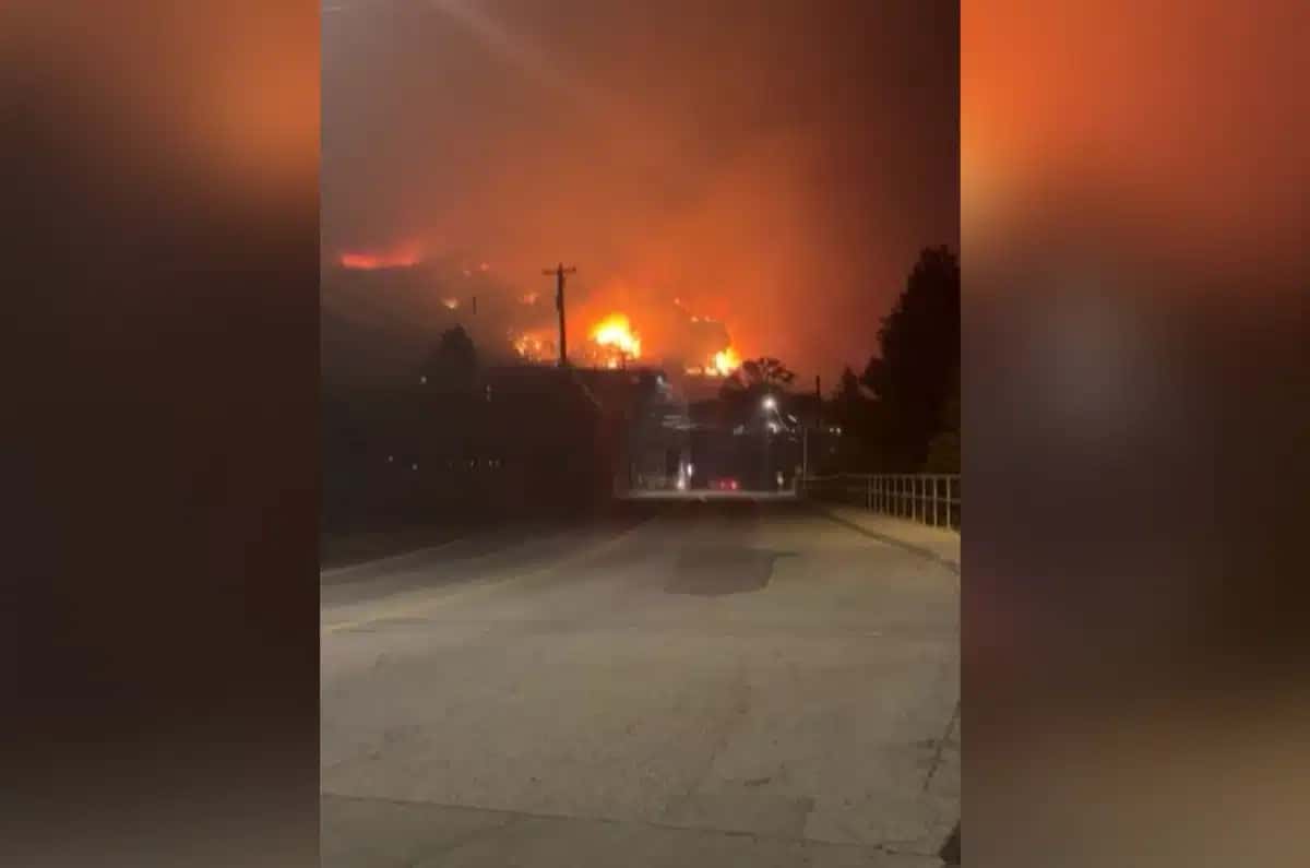 Vídeo feito por testemunha mostra incêndios florestais fora de controle na Colúmbia Britânica, no Canadá