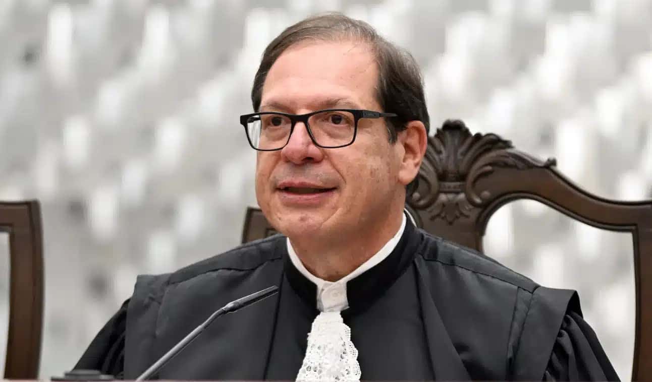 Na imagem, Luis Felipe Salomão em posse nesta 4ª feira (19.ago) como novo presidente do Superior Tribunal de Justiça | Reprodução/Lucas Pricken/STJ – 19.ago.2026