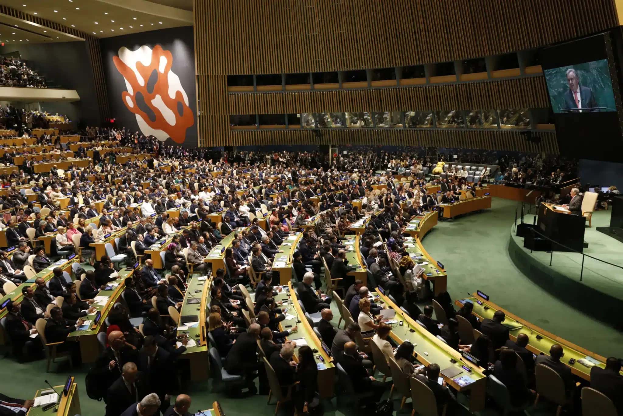 Secretário-geral da ONU, António Guterres, discursa na abertura da Assembleia-Geral de 2019