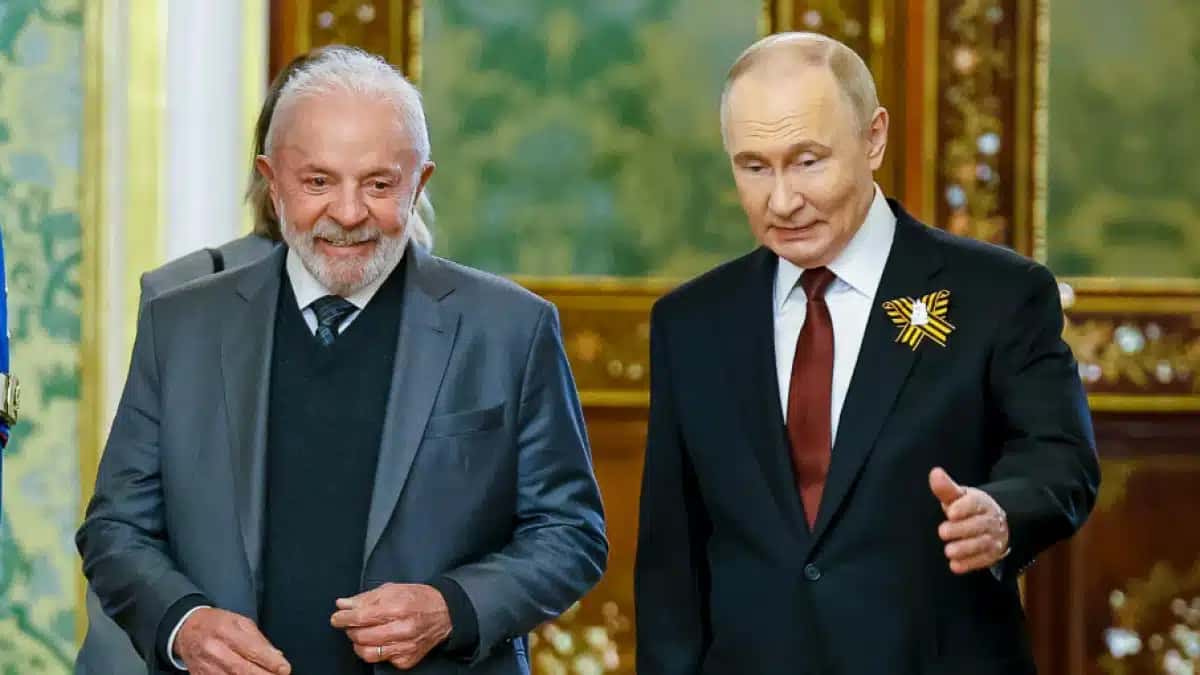 Luiz Inácio Lula da Silva, presidente do Brasil e Vladimir Putin, presidente da Rússia