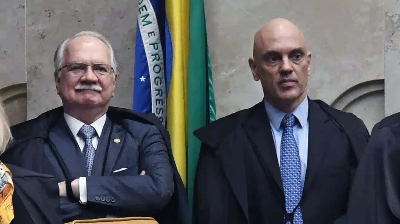 Os ministros do STF Edson Fachin e Alexandre de Moraes