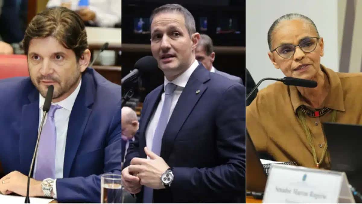 André do Prado, Guilherme Derrite e Marina Silva