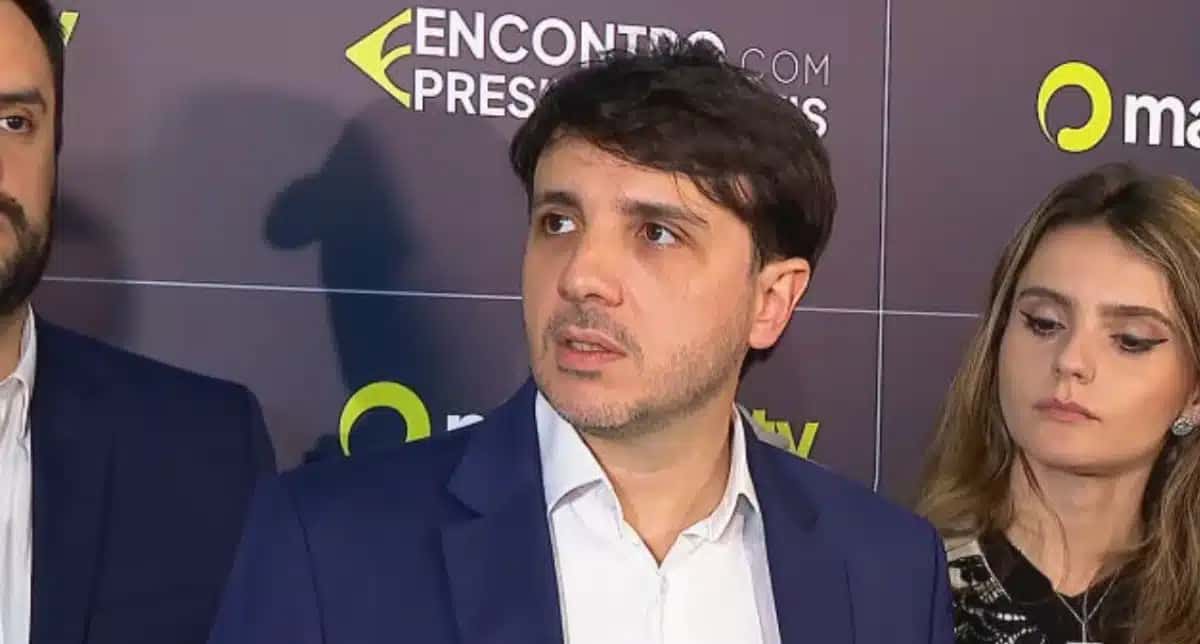 O candidato à Presidência da República pelo Missão, Renan Santos.