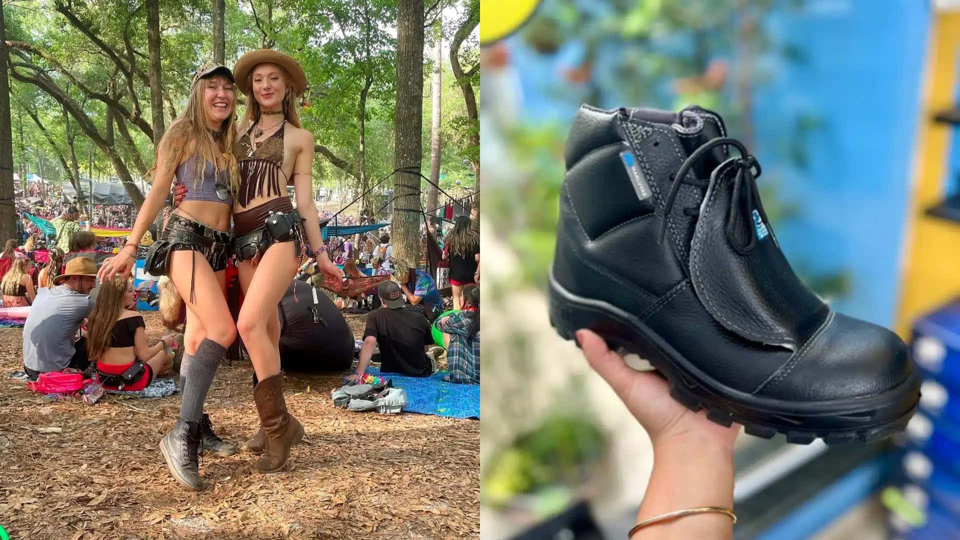 Busca por sapatos confortáveis e seguros para festivais ao ar livre levou os jovens a usarem EPI
