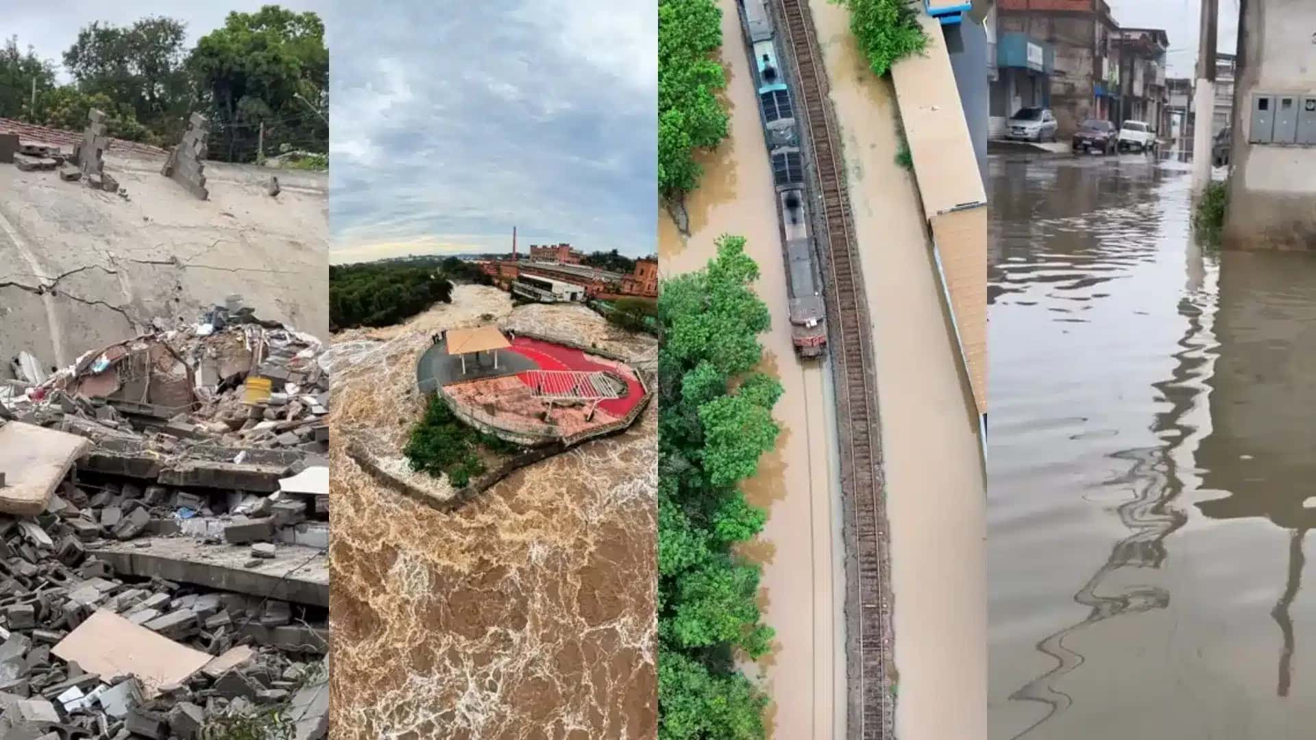 Diante das condições climáticas, foram registradas ocorrências como desabamentos, enxurradas e desaparecimentos