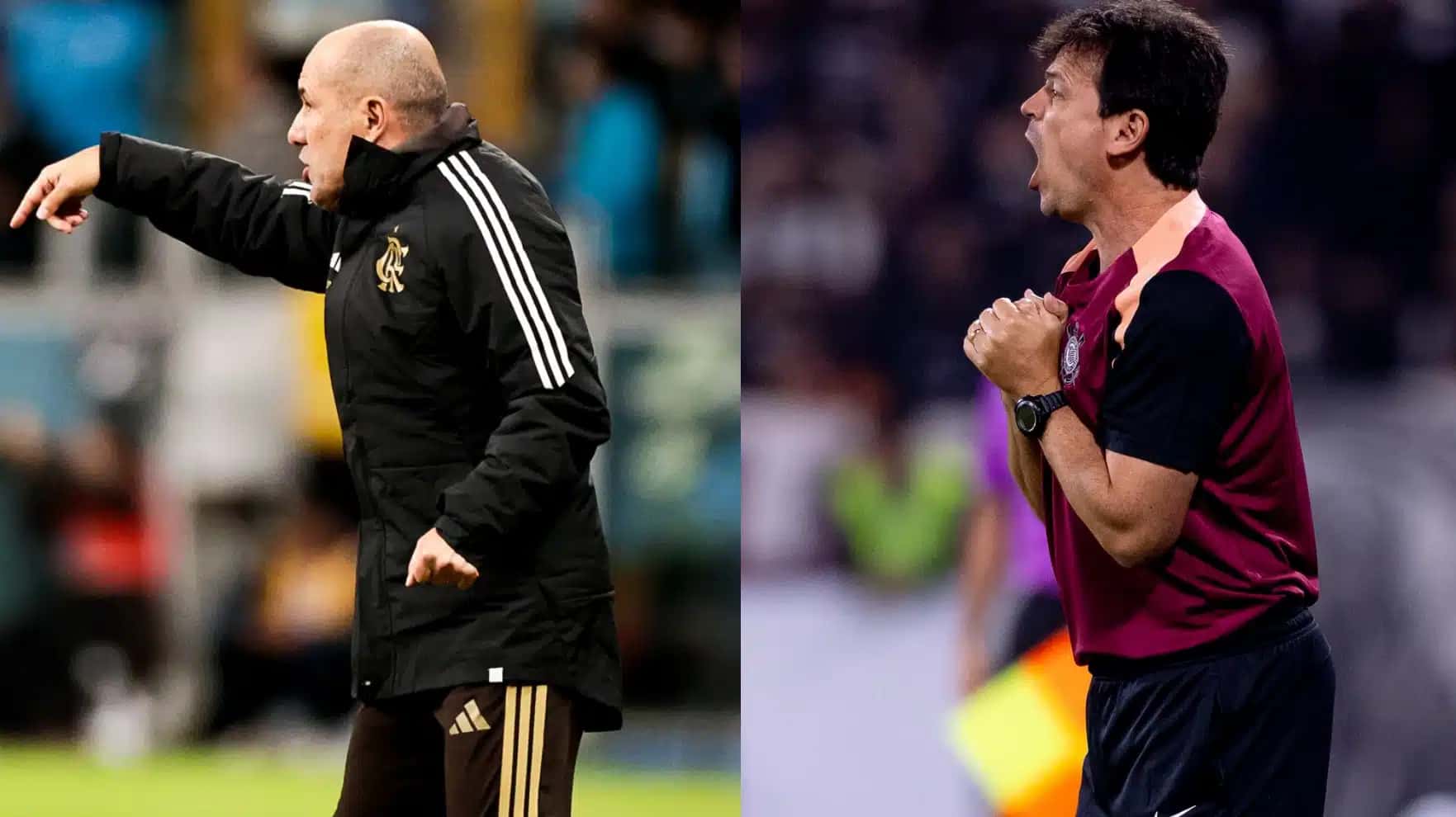 Leonardo Jardim e Fernando Diniz comandarão Flamengo e Corinthians neste domingo