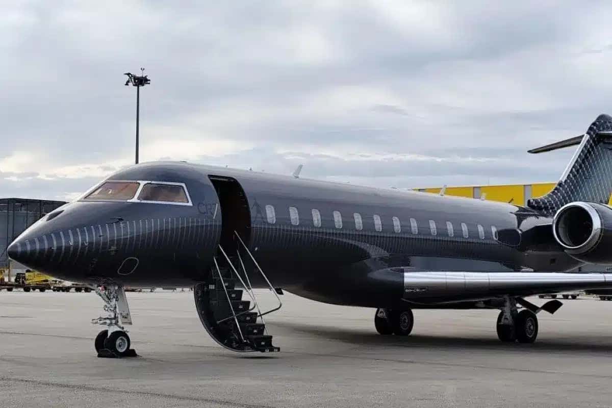 O jatinho de luxo de Cristiano Ronaldo