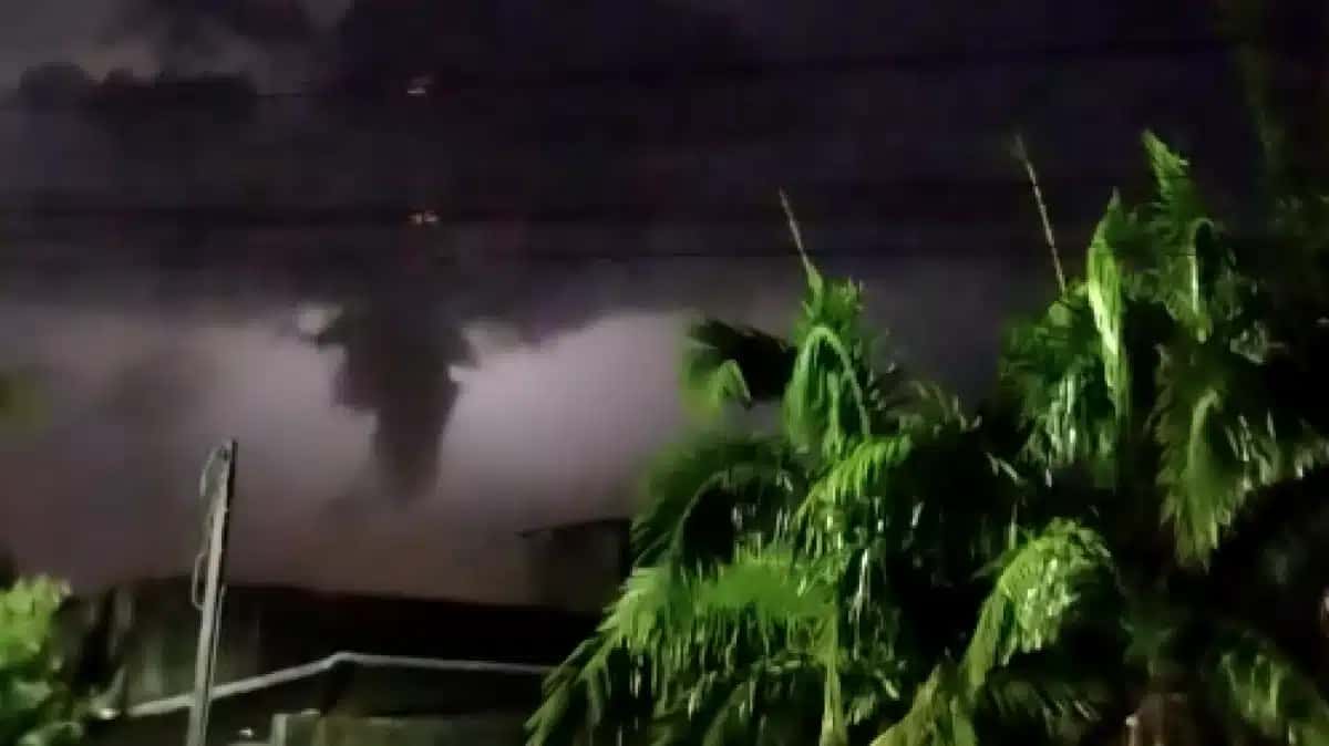 Tornado formado durante tempestade em Santa Catarina