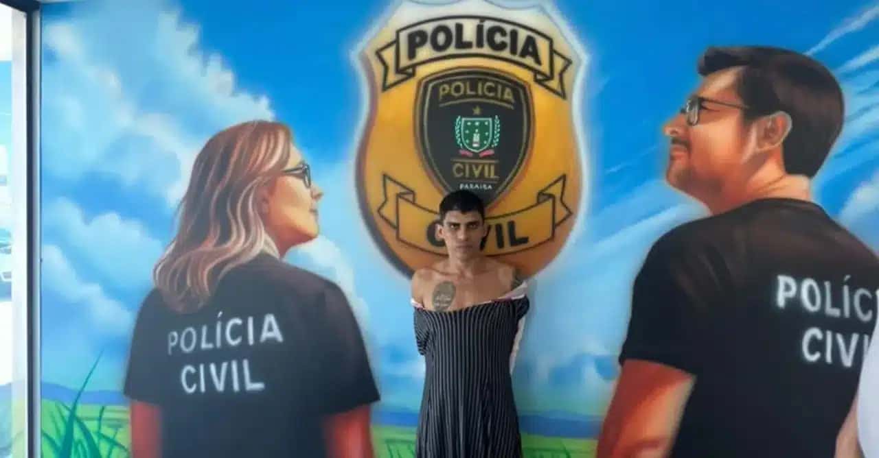 Preso vestido de mulher