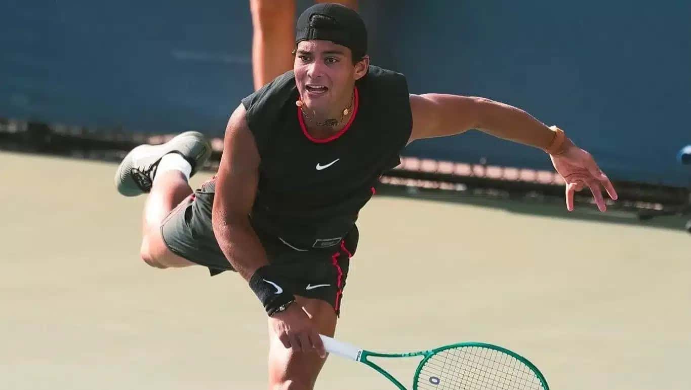 Guto Miguel em ação no US Open juvenil