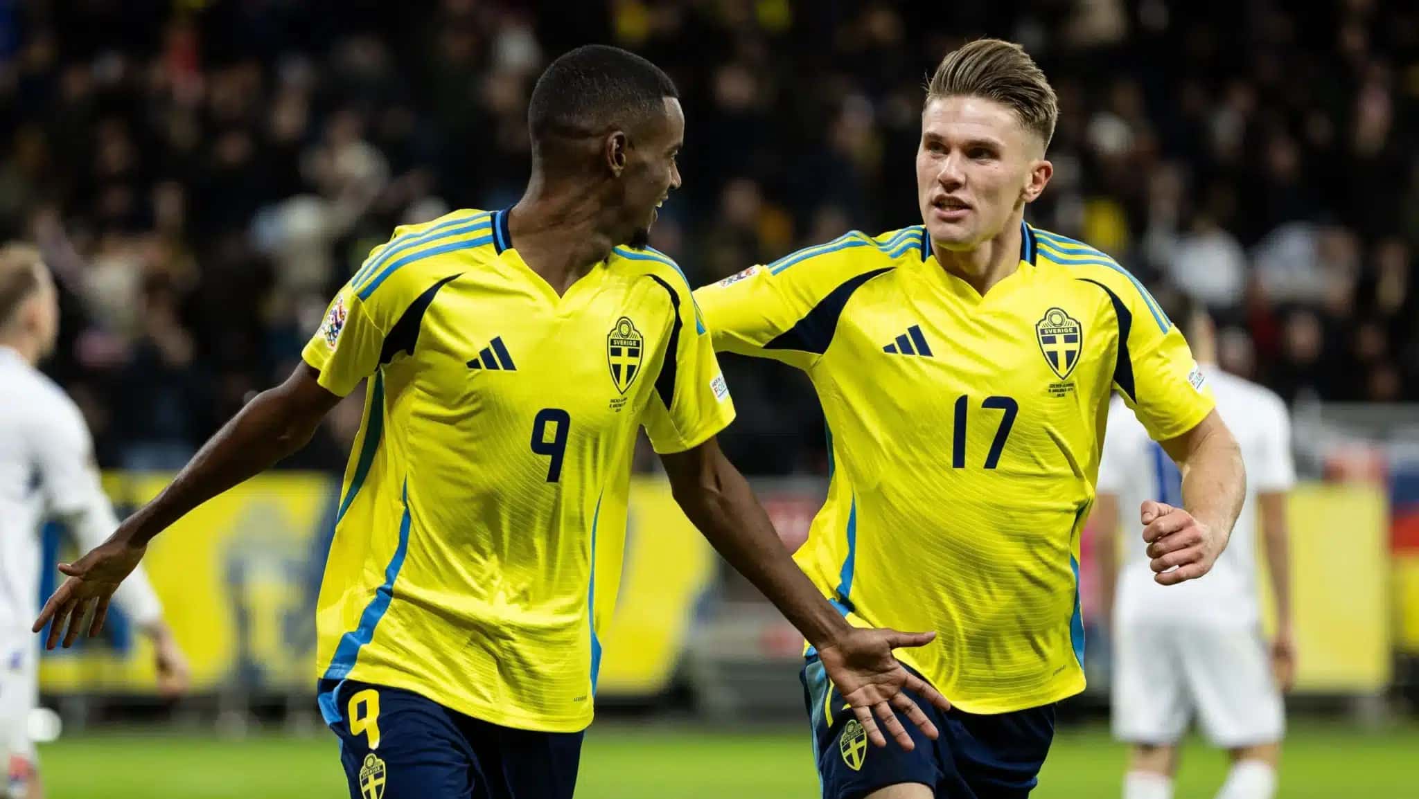 Alexander Isak e Viktor Gyokeres fazem a dupla de ataque da Suécia