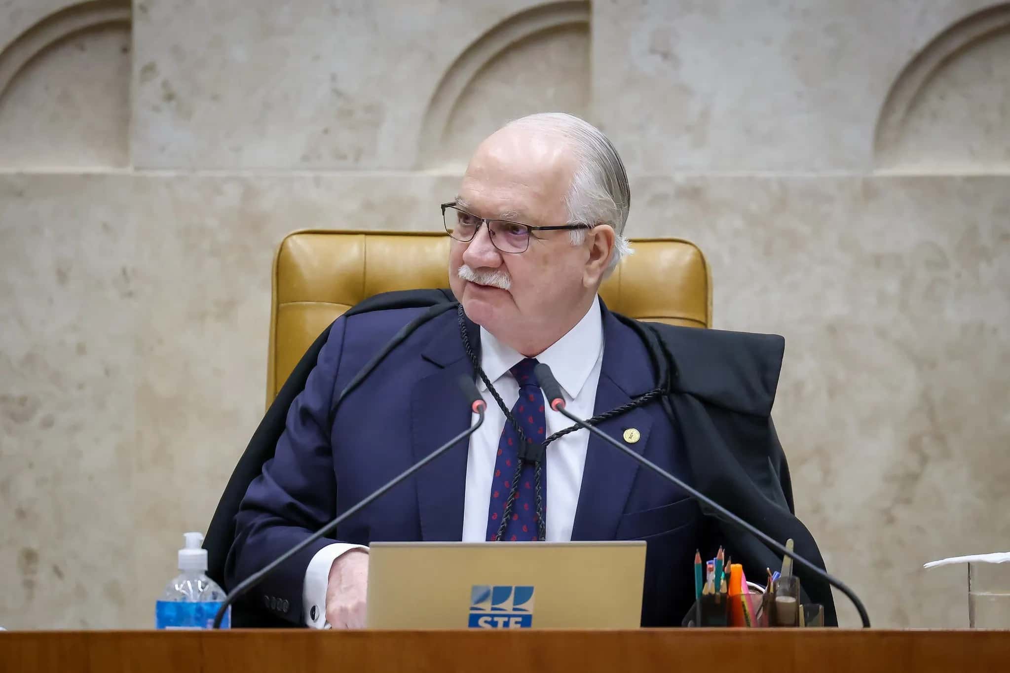 O presidente do STF, Edson Fachin, durante sessão | Foto: Reprodução/Veja