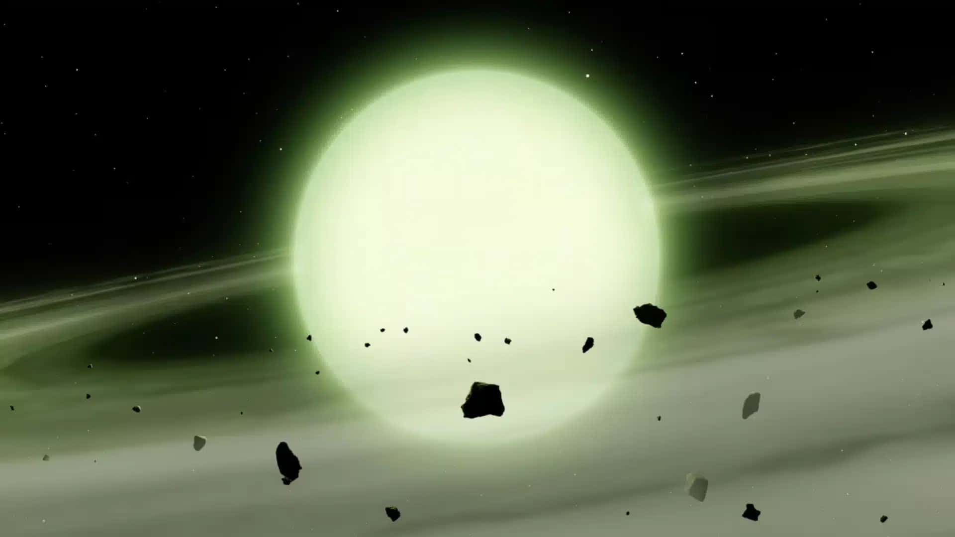 Uma representação da estrela verde.